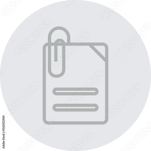 Attachment Vector Line Grey Circle Grey