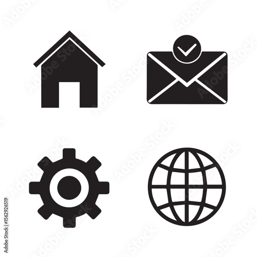 Web icons set of digital Document. Perfect for websites, apps, settings, Globe and presentations. Fully customizable vector files and more. Editable stock.