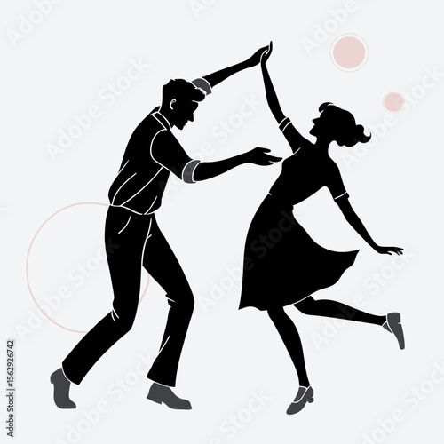 Silhouette of a woman dancing her boyfriend free vector download.