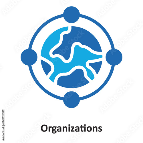 Organizations Vector Icon which can easily modify or edit