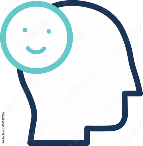 head with smiling emoji perfect for graphic resources, presentation, powerpoint and social media post