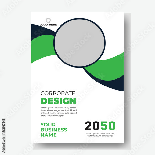Poster flyer pamphlet brochure cover design layout space for photo background, vector illustration template in A4 size	
