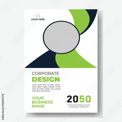 Poster flyer pamphlet brochure cover design layout space for photo background, vector illustration template in A4 size	
