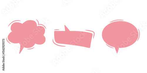 Vector illustration of speech bubble icons for communication and chat