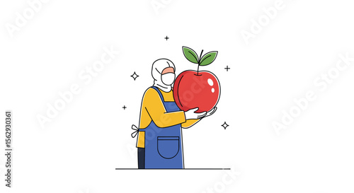 Enjoying the beauty of harvesting fresh fruits and vegetables