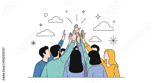 Achieving goals with teamwork collaboration and successful integration