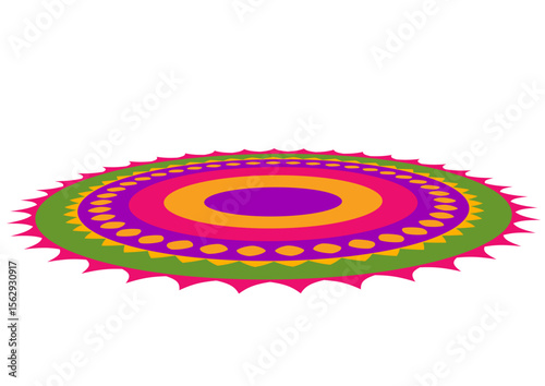 Rangoli Art, Happy diwali rangoli design, indian festival rangoli vector illustration