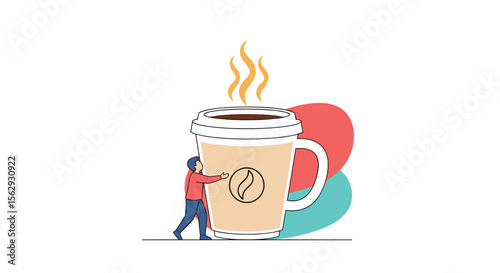 Elevate your day aromatic cup of hot coffee