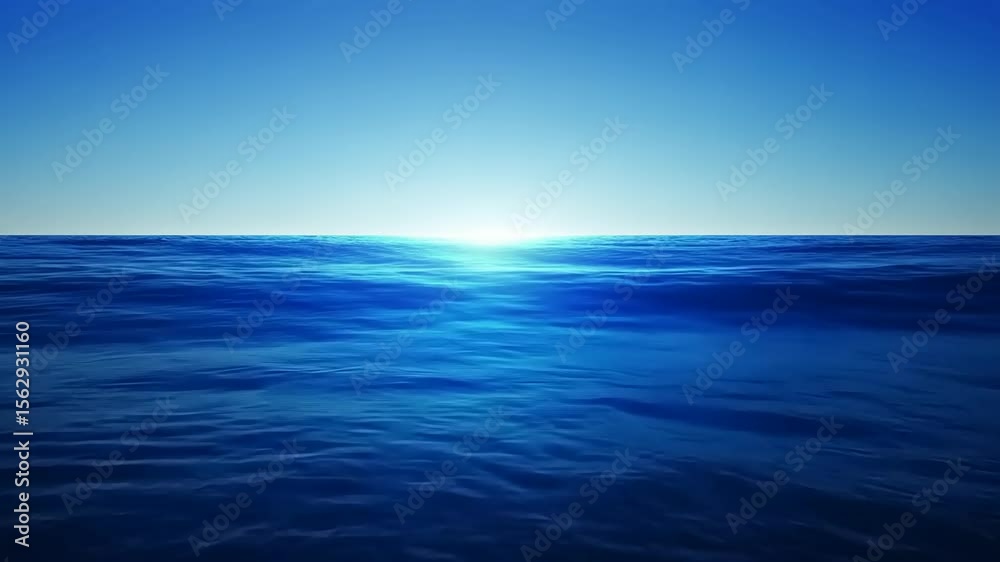 custom made wallpaper toronto digitalDeep blue ocean horizon with bright light