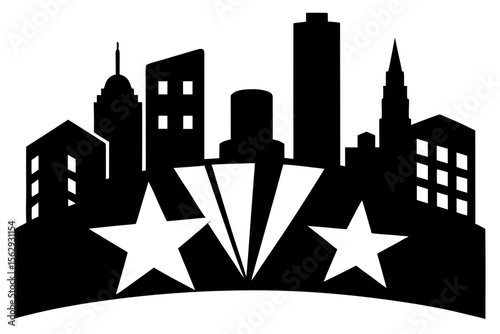 silhouette of city