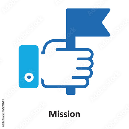 Mission Vector Icon which can easily modify or edit