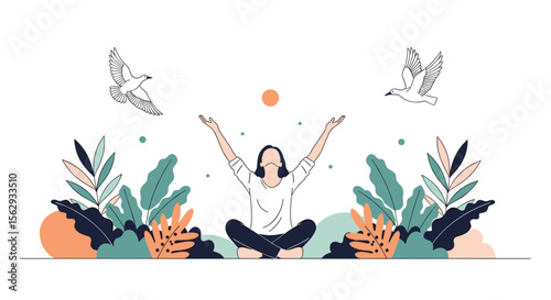 Meditation to find inner peace and spiritual enlightenment ideas