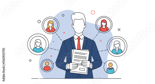 A connected professional networking system for business development needs