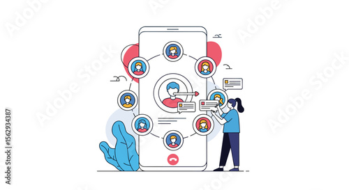 Virtual connection platform and teamwork coordination with staff members