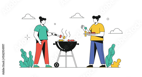 Friends gather to celebrate life with a backyard barbecue