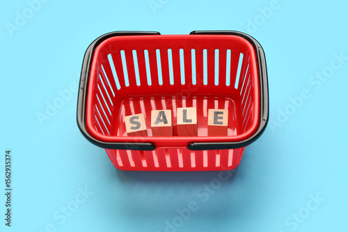 Small red shopping basket w...