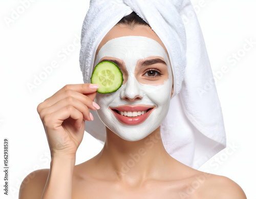 Cucumber Face Mask Spa Day Self-Care Routine for Glowing Skin