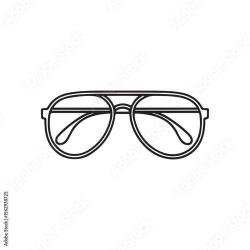Sun glasses icon. Vector outline illustration.