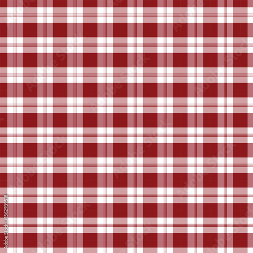 Festive Red and White Buffalo Check Fabric Texture