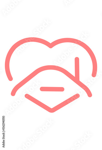 symbol of love, care, and domestic warmth.
A loving home symbol, representing safety, comfort, and cherished family.
Home sweet home: a heart-shaped house icon for family love.

