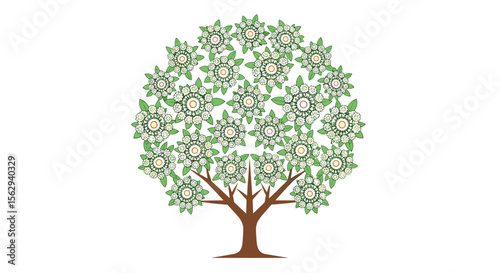 The Enchanting Blossom Tree An Abundance of Flowers Blooming in the Sunny Season
