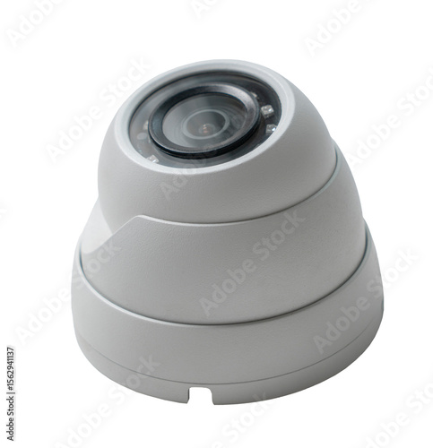 cctv camera close up on white isolated background
