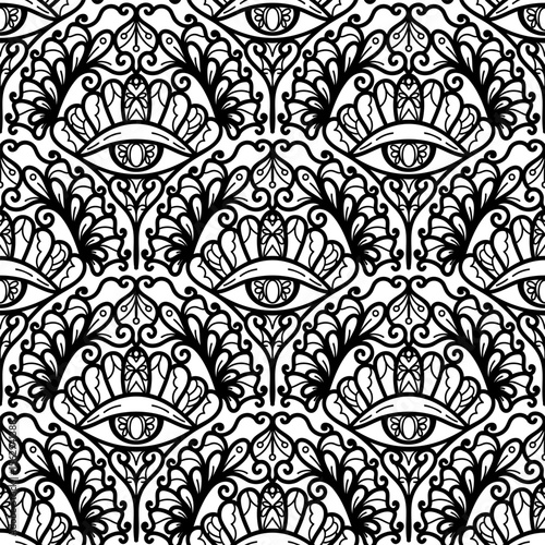 2507007 line scribble repeat scallop pattern, motifs floral hand drawn, scribble style, scallop pattern, design for seamless floral pattern, printing, wrapping, background and craft