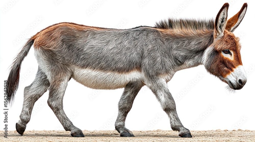 Obraz premium Donkey in profile view