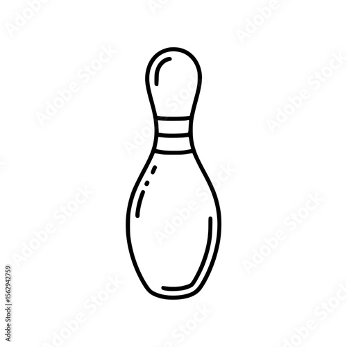 Outline illustration of a single bowling pin