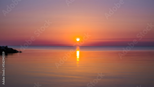 Beautiful sunset on the Andaman sea at Windmill View illustration,Thailand