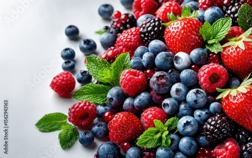 Colorful berry medley