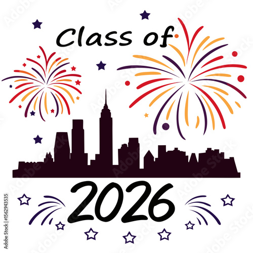 Class of twenty six fireworks celebration graduation class of 2026