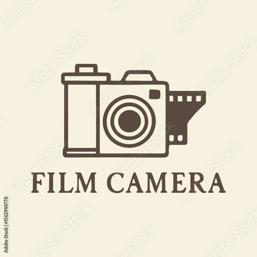 Capture Moments Iconic Film Camera Emblem for Photography Enthusiasts