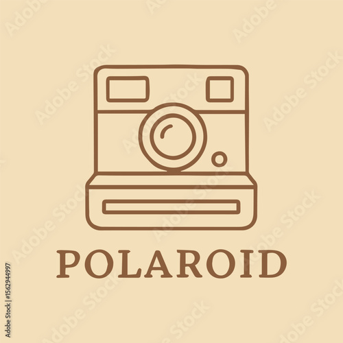 Vintage Polaroid Camera Icon A Nostalgic Design of Instant Photography