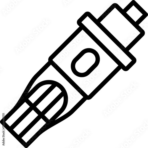 tattoo cartridge icon illustration design with outline