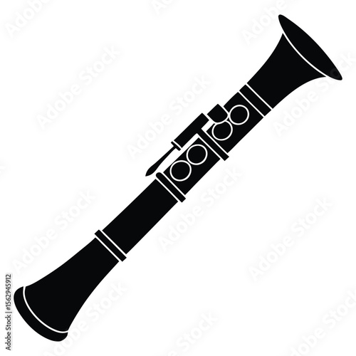 English horn silhouette vector