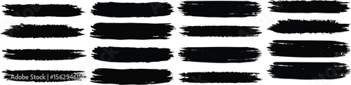 Black brush vector stroke