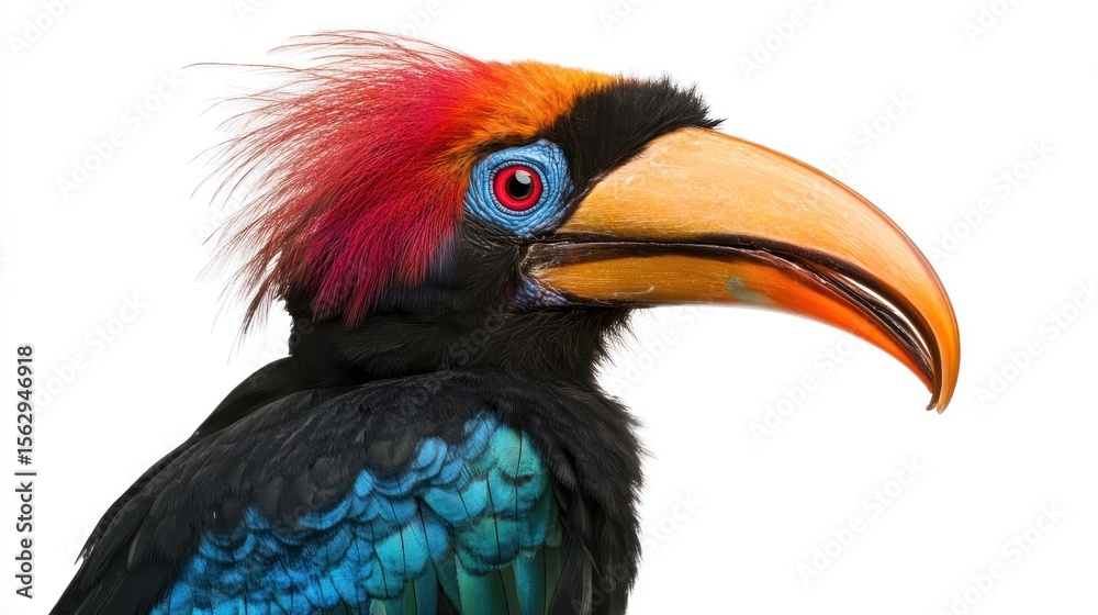 Fototapeta premium Colorful bird profile