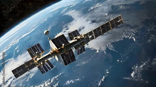 satellite streamline with earth
