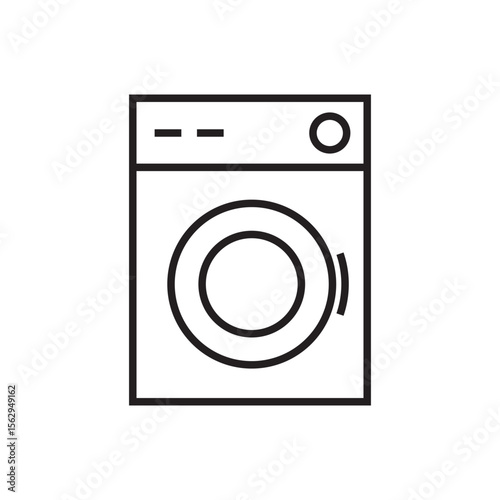 front load washing machine icon outline vector eps