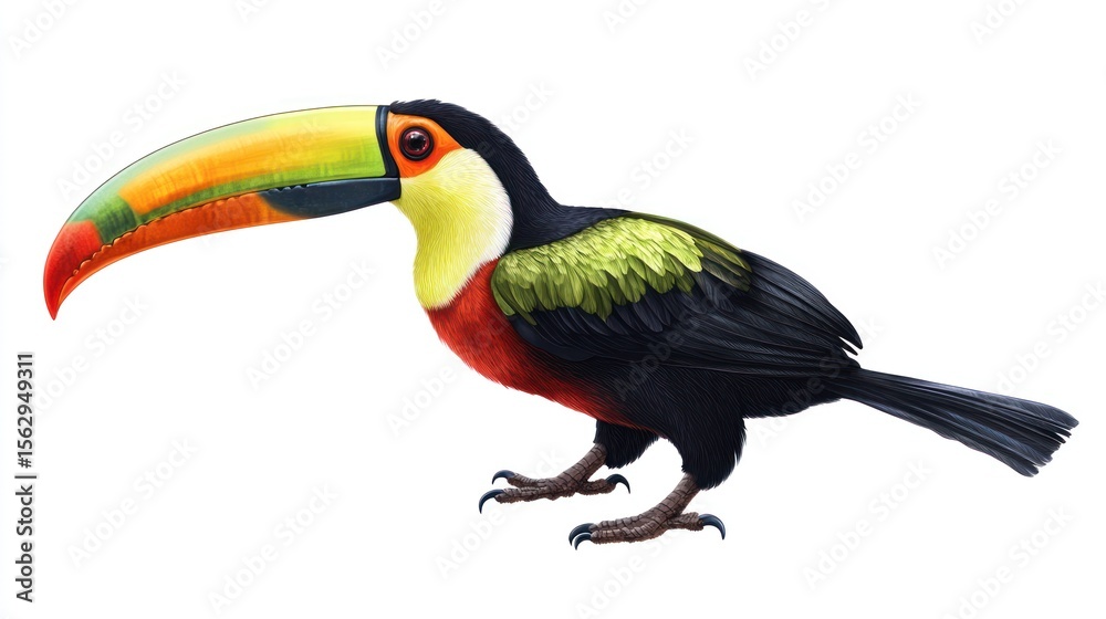Fototapeta premium Colorful toucan illustration