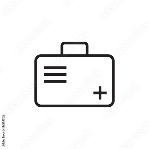 doctor medical bag icon vector eps outline storke