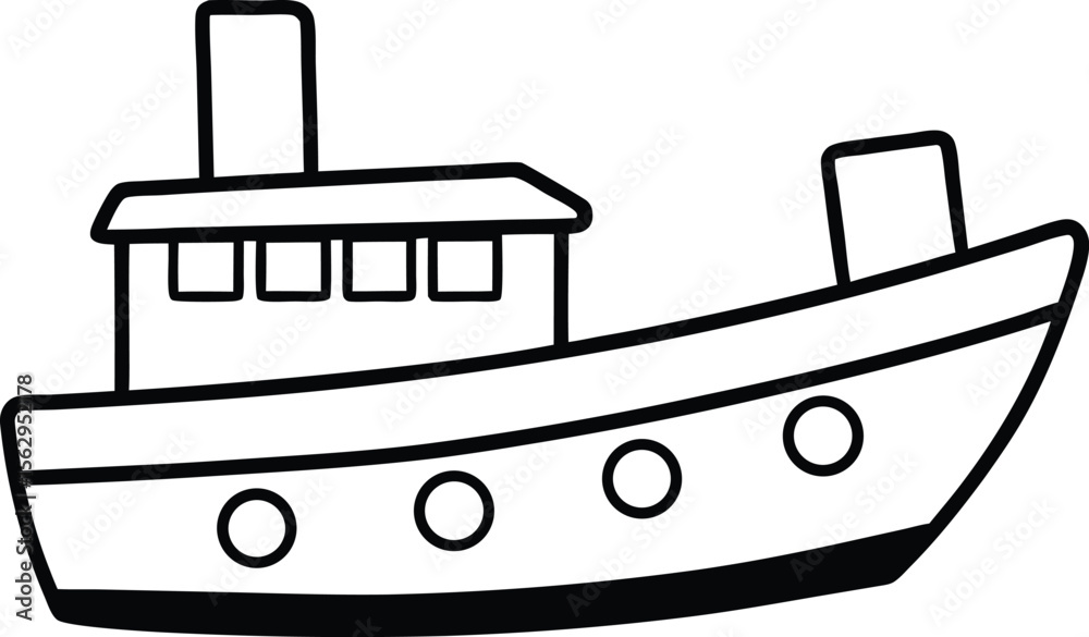 Fototapeta premium vector illustration of a boat
