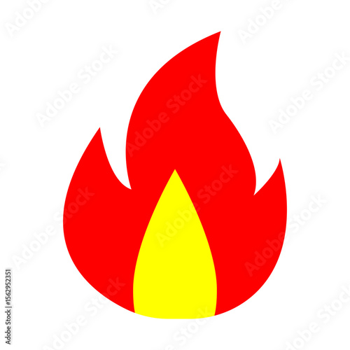Flame Vector Flat Icon Design