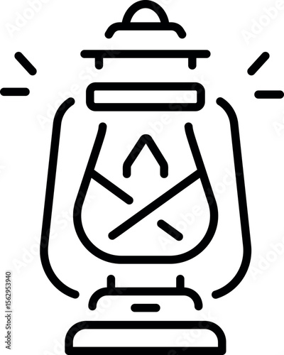 A line style icon showing a hunting lantern 