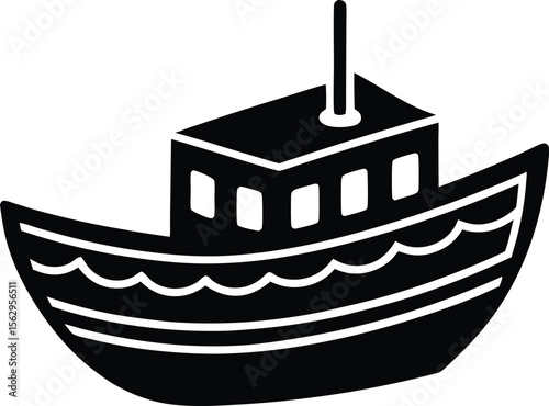 vector illustration of a boat