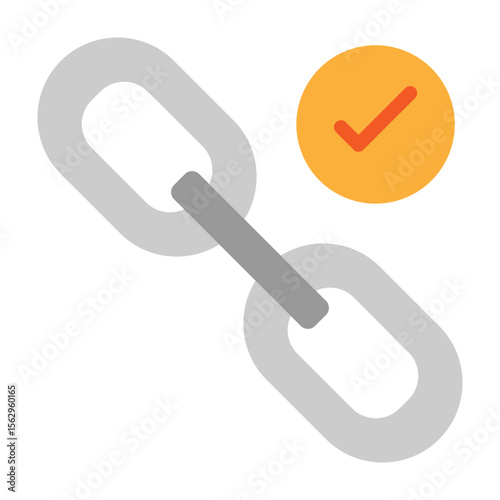 Hyperlink Vector Flat Icon Design
