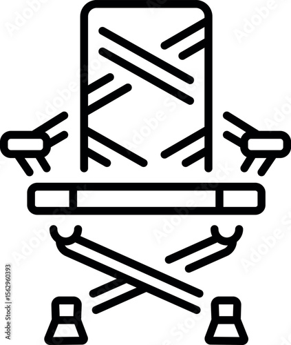 A linear style icon showing a blind chair 