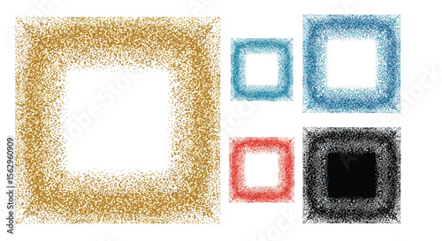 A Colorful Assemblage of Square Frames Displaying a Variety of Creative and Abstract Patterns