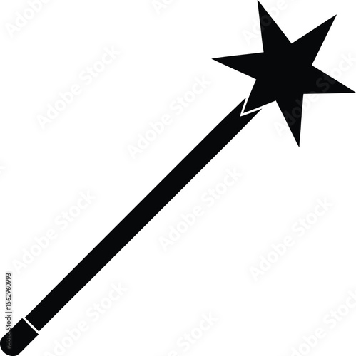 vector illustration of a magic wand